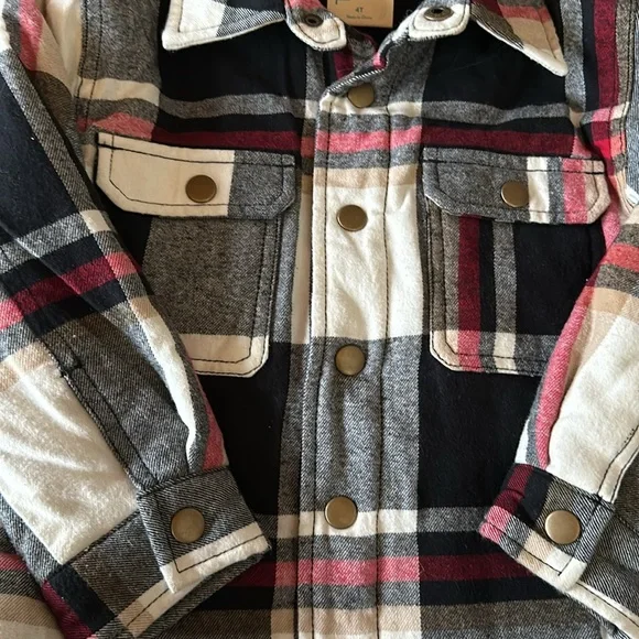 There Abouts Snap Front Plaid Jacket Size 4T - Picture 3 of 6